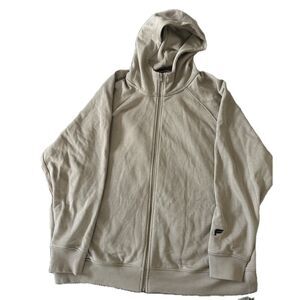 FABLETICS Year Round Terry, Full Zip Hoodie - Brutalist Khaki - 3XL